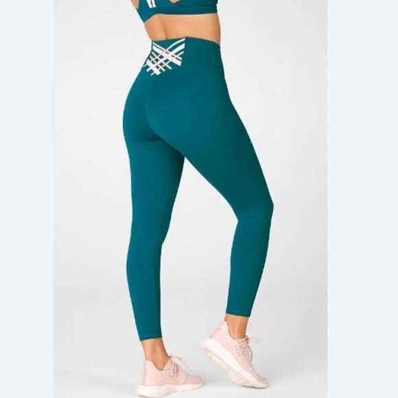 Fabletics Teal Boost PowerHold High-Waisted 7/8 Legging Fjord/Multi size XXS - Picture 1 of 6
